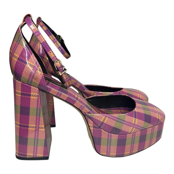 Larroude Ari Ankle Strap Platform Pump In Pink. Sz: 8 - Picture 5 of 14